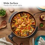 OVENTE 11.5-Inch Electric Skillet & Frying Pan, 1400W Nonstick Cooking Pan with Adjustable Temperature Control, Tempered Glass Lid with Steam Vent, Cool-Touch Handles, Easy-Clean Copper SK11112CO