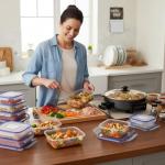 OVENTE 11.5-Inch Electric Skillet & Frying Pan, 1400W Nonstick Cooking Pan with Adjustable Temperature Control, Tempered Glass Lid with Steam Vent, Cool-Touch Handles, Easy-Clean Copper SK11112CO