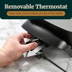 Elite Gourmet EG808 8” x 8" Non-stick Electric Skillet, Dishwasher Safe with Tempered Glass Vented Lid, Rapid Heat Up, 600W, Black