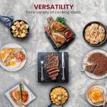 Elite Gourmet EG6201 Extra Deep 12"x12"x3.2" (7.5Qt.) Scratch Resistant Dishwasher Safe, Non-stick Electric Skillet with Glass Vented Lid, Adjustable Temperature, Black