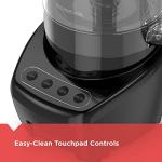BLACK+DECKER 3-in-1 Easy Assembly 8-Cup Food Processor, Stainless Steel S-Blade, Easy-Clean, Touchpad Controls Black