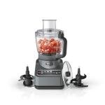 Ninja Food Processor, Professional Plus, 1000 Peak Watts, 4 Functions for Chopping, Slicing, Purees & Dough with 9-Cup Processor Bowl, 3 Blades, Food Chute & Pusher, Silver, BN601