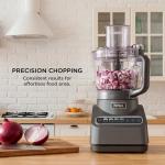 Ninja Food Processor, Professional Plus, 1000 Peak Watts, 4 Functions for Chopping, Slicing, Purees & Dough with 9-Cup Processor Bowl, 3 Blades, Food Chute & Pusher, Silver, BN601