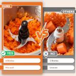 OLIXIS Electric Food Processor, 450W Meat Grinder & Vegetable Chopper with 2 Bowels for Home Use, Food Chopper with Double S-Blades for Vegetable, Onion, Garlic, Meat, Nuts, Black