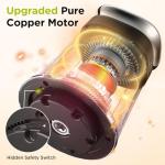 KOIOS Food Processor, 500W Electric Food Chopper with 2 Bowls (8 Cup+8 Cup) & 2 Bi-Level Blades&, Small Electric Grinder Meat Processor for Nuts, Meat, Onion, Garlic, Baby Food, Black