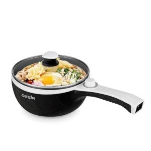 Dezin Hot Pot Electric Upgraded, Non-Stick Sauté Pan, Rapid Noodles Electric Pot, 1.5L Mini Portable Hot Pot for Steak, Egg, Fried Rice, Ramen, Oatmeal, Soup with Power Adjustment