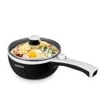 Dezin Hot Pot Electric Upgraded, Non-Stick Sauté Pan, Rapid Noodles Electric Pot, 1.5L Mini Portable Hot Pot for Steak, Egg, Fried Rice, Ramen, Oatmeal, Soup with Power Adjustment