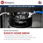 Kegco HBK309S-2 Home Brew Keg Dispenser, Stainless Steel, 2 Tap