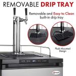 Kegco HBK309S-2 Home Brew Keg Dispenser, Stainless Steel, 2 Tap