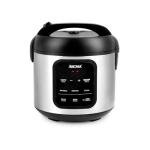 AROMA Digital Rice Cooker, 4-Cup (Uncooked) / 8-Cup (Cooked), Steamer, Multicooker, Slow Cooker, Oatmeal Cooker, Auto Keep Warm, 2 Qt, Stainless Steel Exterior