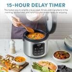AROMA Digital Rice Cooker, 4-Cup (Uncooked) / 8-Cup (Cooked), Steamer, Multicooker, Slow Cooker, Oatmeal Cooker, Auto Keep Warm, 2 Qt, Stainless Steel Exterior