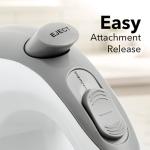 OVENTE 5-Speed Corded Electric Hand Mixer with Stainless Steel Whisks, Compact Portable Design with Snap-On Storage Case,150W Lightweight Handheld Mixer for Baking & Cooking, White HM151W