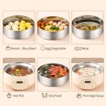 Joydeem Electric Food Steamer for Cooking, 2-Tier Stainless Steel Vegetable & Food Steamers, 15L/15.9 qt Large Capacity, JD-DZG15B