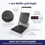 Amber Bake Commercial Waffle Cone Maker Digital Time & Temp Control, Heavy-Duty, Even Heat Cast-Aluminum Plates, for cafés