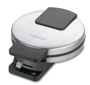 Cuisinart Waffle Maker, 1250W Round Classic Waffle Iron, 5-Setting Adjustable Browning Control, WMR-CANAS, Brushed Stainless