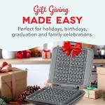 Dash No-Drip Waffle Maker - Makes Four Waffles at Once for Hassle-Free Breakfasts - Dual Nonstick Heating Plates & Quick Heat-Up System - Easy-Release Surface - Silver