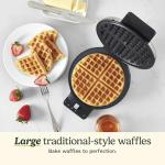 Cuisinart Waffle Maker, 1250W Round Classic Waffle Iron, 5-Setting Adjustable Browning Control, WMR-CANAS, Brushed Stainless