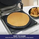 Amber Bake Commercial Waffle Cone Maker Digital Time & Temp Control, Heavy-Duty, Even Heat Cast-Aluminum Plates, for cafés