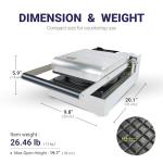 Amber Bake Commercial Waffle Cone Maker Digital Time & Temp Control, Heavy-Duty, Even Heat Cast-Aluminum Plates, for cafés