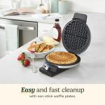 Cuisinart Waffle Maker, 1250W Round Classic Waffle Iron, 5-Setting Adjustable Browning Control, WMR-CANAS, Brushed Stainless