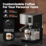 JZ.CAFE 20 Bar Espresso Machine with Milk Frother