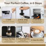 Vaparinckl Espresso Machine with Milk Frother