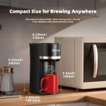 Horavie Mini Single Serve Coffee Maker, Black