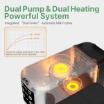 URintells Touchscreen Espresso Machine with Milk Frother