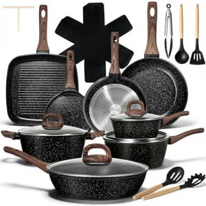 25-Piece Nonstick Ceramic Pots and Pans Set