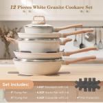 SODAY 12-Piece Nonstick Cookware Set with Frying Pans