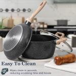 12-Piece Non-Stick Granite Cookware Set