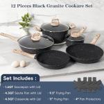 12-Piece Non-Stick Granite Cookware Set