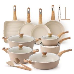 SENSARTE Nonstick Ceramic Cookware Set, 26 Pcs