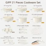 GiPP 21-Piece Nonstick Ceramic Cookware Set