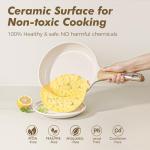 SENSARTE Nonstick Ceramic Cookware Set, 26 Pcs