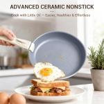 Ammeloo Nonstick Ceramic Cookware Set, 18 Pcs