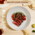 25-Piece Nonstick Ceramic Cookware Set in Cream