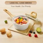 25-Piece Nonstick Ceramic Cookware Set in Cream