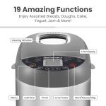 Elite Gourmet Programmable Bread Maker with 19 Functions