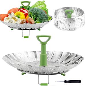 Stainless Steel Vegetable Steamer Basket, Expandable Design