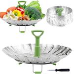 Stainless Steel Vegetable Steamer Basket, Expandable Design