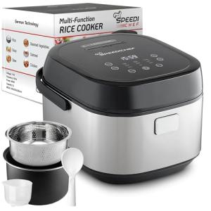 10-Cup Rice Cooker with Steamer Basket and Timer