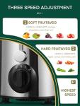 HOUSNAT 3-Speed Whole Fruit Juicer Machine