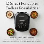 10-Cup Rice Cooker with Steamer Basket and Timer