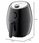 Compact 2.1 Qt Air Fryer with Timer, Black