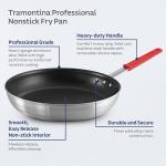 Tramontina 14-Inch Nonstick Frying Pan, Red Handle