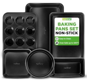 NutriChef Stackable Non-Stick Baking Pan Set