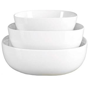 Denmark White Porcelain 3-Piece Serving Bowl Set