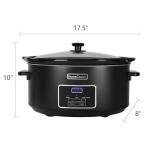 HOMECOOKIN 8 Quart Programmable Slow Cooker in Black