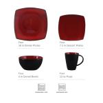 Gibson Elite Soho 16-Piece Square Dinnerware Set